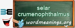 WordMeaning blackboard for selar crumenophthalmus